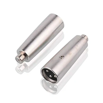 Abbildung von S SIENOC Vernickelt Plated XLR (M) auf RCA (F) Adapter, Stecker Female Connector Metal Silber (XLR (F), 2 Stück)