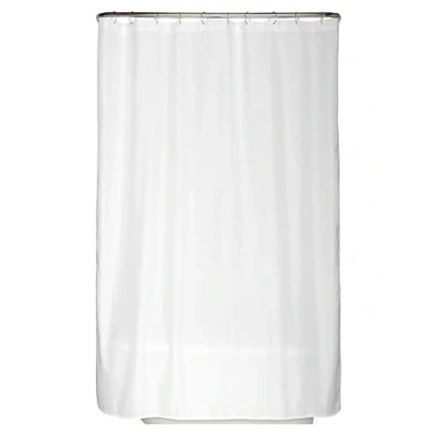 Abbildung von Arteneur Duschvorhang Weiß Breite 120 cm, inkl. Duschvorhangringe, Anti Schimmel, recyceltes Material