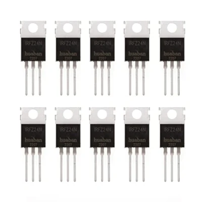 Abbildung von HUABAN 10 Stück IRFZ24N Vdss=55V Rds(on)=0,07ohm Id=17A TO220 N Kanal MOSFET Leistungstransistor