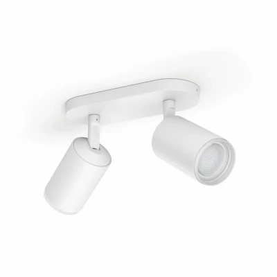 Abbildung von Philips Hue White &amp; Color Ambiance Fugato Spot 2 flg. weiß 2x350lm, dimmbar, 16 Mio. Farben, steuerbar via App, kompatibel mit Amazon Alexa (Echo, Echo Dot)