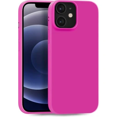 Abbildung von MyGadget Hülle kompatibel mit iPhone 12 Mini robuste Handyhülle TPU Case Slim Silikonhülle Back Cover Kratzfest Schutzhülle matt Pink
