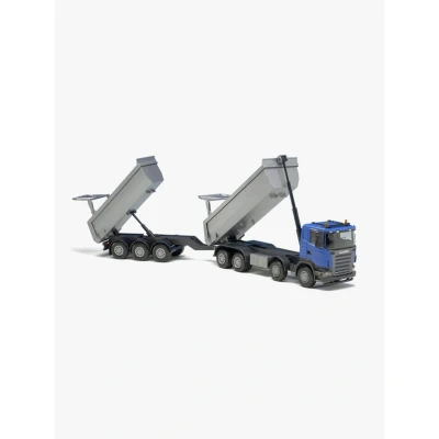 Abbildung von Emek Kipplaster Scania Mit Anhänger, Blau