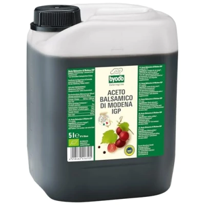 Abbildung von Byodo Aceto Balsamico di Modena, 6%, Bio zertifiziert, 5 Liter Kanister Traditioneller italienischer Balsamessig, ideal für Salatdressings und Marinaden