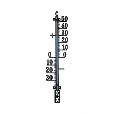 Abbildung von TFA Dostmann Analoges Hauswandthermometer, 12.5002.01, wetterfest, aus Metall, großes Format, schwarz