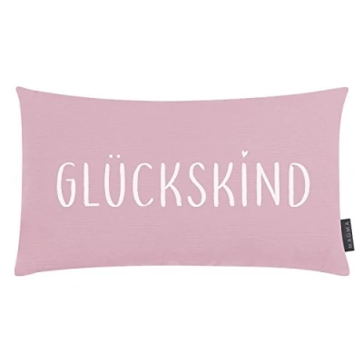 Abbildung von Magma Heimtex Kissen Spruchkissen Glückskind 30x50cm (altrosa)