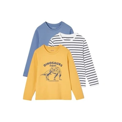 Abbildung von Vertbaudet 3er Pack Jungen Langarmshirts Oeko Tex weiß meliert 140