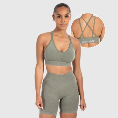 Abbildung von Smilodox Sportbh mit mittlerer Stützkraft, Damen, Größe: XL, Olive