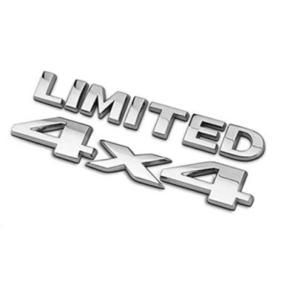 Abbildung von 1Set 4X4 + LIMITED Chrome Logo 3d Aufkleber Emblem Typenschild Abzeichen Dekoration (Silver)