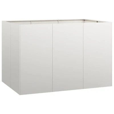 Abbildung von vidaXL Pflanzkübel 120x80x80 cm Edelstahl, Pflanzschale, Garten Pflanzkübel, Outdoor Pflanzgefäß, Hochbeet, Blumenkasten