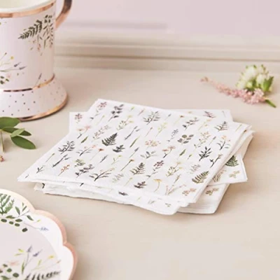 Abbildung von Ginger Ray TEA 623 Papierservietten, 16 Stück Let&#039;s ParTea, Papier, Party