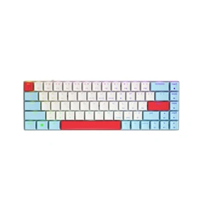 Abbildung von CHERRY MX LP 2.1 Compact Wireless, kabellose kompakte Gaming Tastatur mit 68 Tasten, US Layout (QWERTY), RGB Beleuchtung, mechanische LOW PROFILE SPEED Switches, Weiß