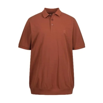 Abbildung von JP1880 Grosse GRÖSSEN BIS 8XL Brustdruck Poloshirt, Herren, Größe: 4XL, Nature melange
