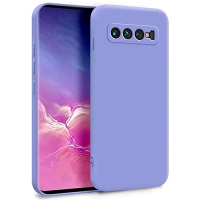 Abbildung von MyGadget Hülle für Samsung Galaxy S10 Plus Zweilagige Handyhülle mit Kameraschutz Cover Innenfutter &amp; Silikon außen Flieder
