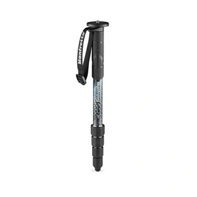 Abbildung von Manfrotto Element MII MMELMIIA5BK, leichtes Alu Reise Einbeinstativ, 5 Segmente, Handgelenkschlaufe, Gummigriff, Drehverschlüsse, Traglast bis zu 16 kg, für Kompakt , spiegellose und DSLR Kameras