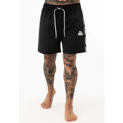 Abbildung von Lonsdale Normale Passform Kirbuster Badeshorts, Herren, Größe: 3XL, Black white