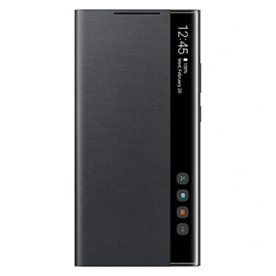 Abbildung von Samsung Clear View Smartphone Cover EF ZN985 für Galaxy Note20 Ultra 5G Flip Cover, Handy Hülle, extra dünn, stoßfest, Schutz Case, schwarz 6.9 Zoll