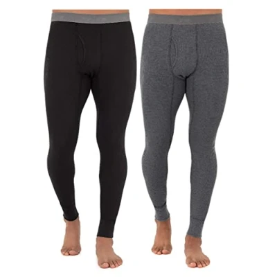 Abbildung von Fruit of the Loom Herren Recycled Premium Waffle Thermal Underwear Long Johns Bottom (1, 2, 3, and 4 Packs) Pyjamaunterteil, Navy, X Groß (3er