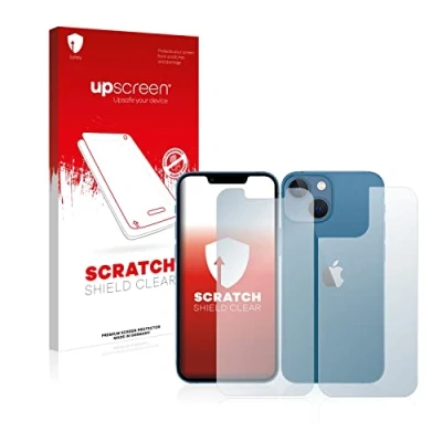 Abbildung von upscreen Schutzfolie für Apple iPhone 13 mini (Display+Rückseite) Kristall klar, Kratzschutz, Anti Fingerprint