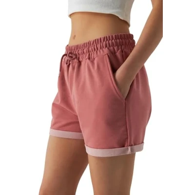 Abbildung von Smith &amp; Solo Kurze Hose Damen Shorts Sommer Hosen, Laufhose Kurz Sporthose, Trainingshose Sportshorts Women Laufshorts (Altrosa, M)
