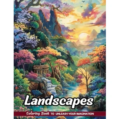 Abbildung von Landscapes: Christmas Coloring Pages with Landscapes for Stress Relief and Relaxation (Coloring Books Kids &amp; Adults)