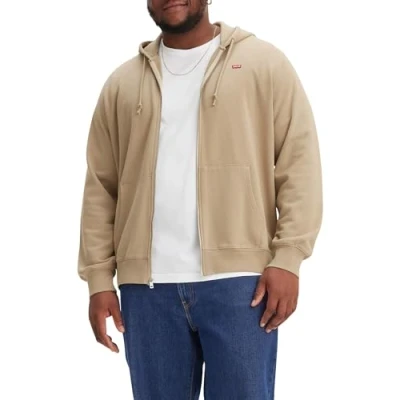 Abbildung von Levi&#039;s Plus BIG Original ZIP UP Sweatjacke, Herren, Größe: XL, True chino