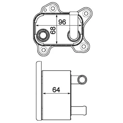Abbildung von MAHLE ORIGINAL CLC 183 000P Ölkühler, Automatikgetriebe
