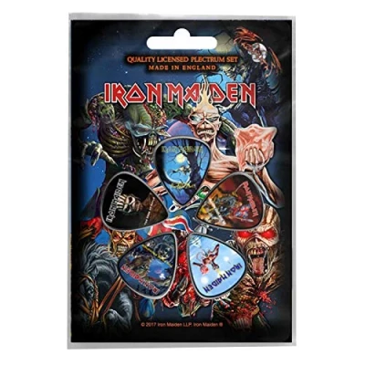 Abbildung von Iron Maiden Plectrum Pack Guitar pick x 5 logo Albums book of souls offiziell One Size