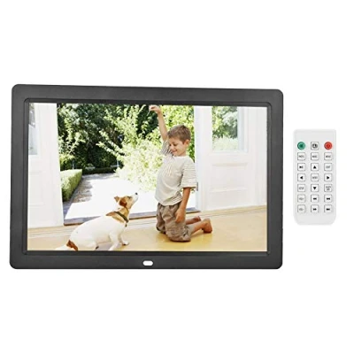 Abbildung von VBESTLIFE 12 Zoll Digitaler Bilderrahmen, Elektronische Bilderrahmen 1280 * 800 (16: 9) HD LED Bildschirm mit Wecker, Unterstützung für MPEG / MP4 AVI/RMVB usw, Wunderbares