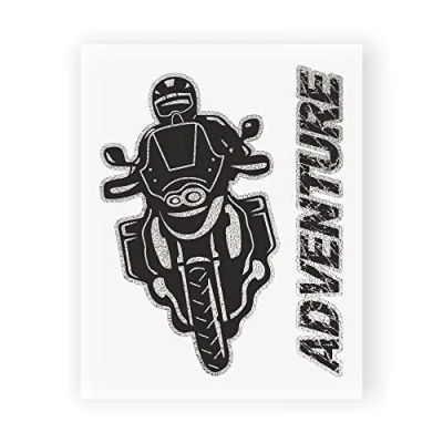 Abbildung von 4R Quattroerre.it 6330 Super geformter Aufkleber Adventure Motorrad Abenteuer, 10 x 12 cm