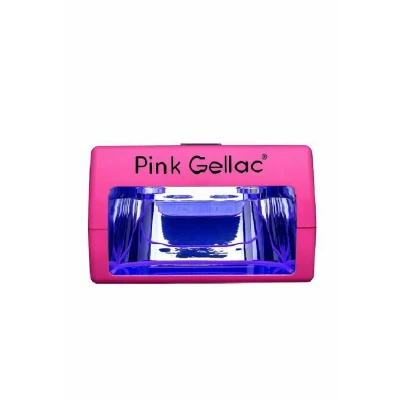 Abbildung von Pink Gellac Kompakt UV Lampe für Gelnägel Rosa Mini Nägel mit Automatischem Timer Unterwegs Nagellampe in Salonqualität