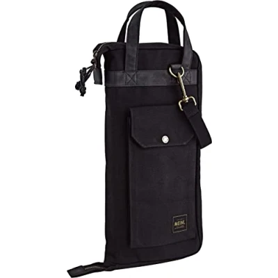 Abbildung von Meinl Cymbals Drumstick Tasche Schwarz Waxed Canvas Collection Gigbag für Sticks, Mallets, Jazz Besen und Rods aus robustem Textilgewebe mit starkem Tragegriff — Schlagzeug Zubehör (MWSBK)