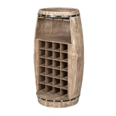 Abbildung von Invicta Interior Elegantes Weinregal Bodega Tannenholz Flaschenregal Shabby Chic Fass Weinfass Hausbar Barschrank