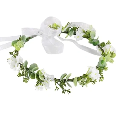 Abbildung von Damen Blumen Stirnband Blumenkranz, Braut Haarschmuck Haarband, für Hochzeit Zeremonie Party Festival Strand