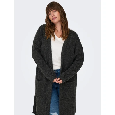 Abbildung von ONLY Carmakoma Carjade LS NOOS Strickjacke, Damen, Größe: M 46/48, Dark grey melange