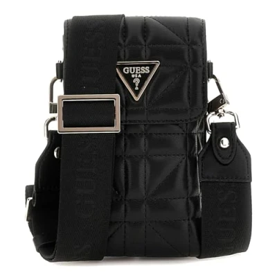 Abbildung von Guess Latona FLAP CHIT CHAT Handytasche, Damen, Größe: One Size, Black