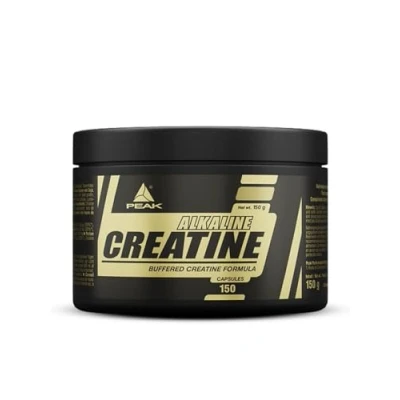 Abbildung von PEAK Creatin Alkalin 150 Kapseln I 30 Portionen mit Säurepuffer Muskelaufbau Masseaufbau Kraftzuwachs hohe Bioverfügbarkeit g