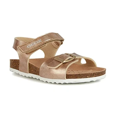 Abbildung von Geox J Adriel G C SHI SYNT LEA Riemensandalette für Kinder, Größe: 37, Rose gold Schuhe