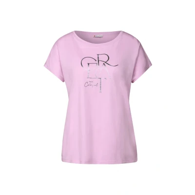 Abbildung von Street One MIT Folien Wording Tshirt print, Damen, Größe: 34, Rosa