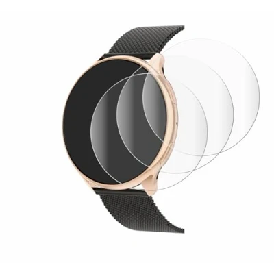 Abbildung von Savvies 4 Stück Full Screen Schutzfolie für RifePhi SmartWatch 1.39&quot; Cover Displayschutz Folie [3D Curved, Transparent]