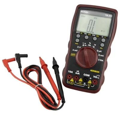 Abbildung von Testboy 316 Digital Multimeter (Digital für Elektroinstallation, Service und Industrie, gut lesbares 40 mm Display mit Hintergrundbeleuchtung, Durchgangsprüfung Widerstandsmessung)