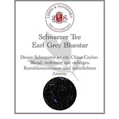 Abbildung von Lerbs &amp; Hagedorn, Schwarzer Tee Earl Grey Bluestar Gergamotte Aorma 250g (ca. 21 Liter) Kornblumenblüten, China und Ceylon als Basis