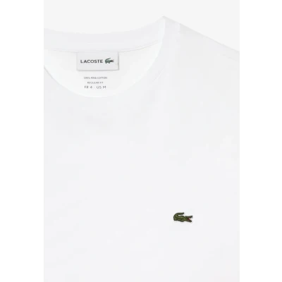 Abbildung von Lacoste Herren T Shirt Th6709 , Weiß (Blanc) Medium (Herstellergröße: 4)