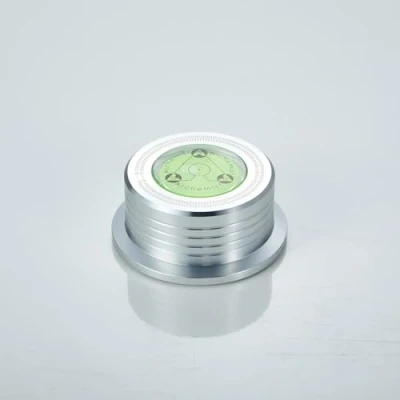 Abbildung von Pailvens Plattenspieler Stabilisator Gewichtsstabilisator, Schallplattengewicht mit eingebaute hochpräzise Wasserwaage, Disc Record Gewicht für LP Vinyl Plattenspieler, Silber
