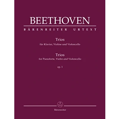 Abbildung von Trios für Klavier, Violine und Violoncello op. 1. Partitur, Stimmensatz, Urtextausgabe. BÄRENREITER URTEXT