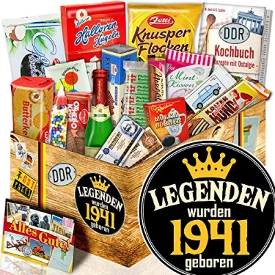 Abbildung von Legenden 1941 Geburtstagsgeschenk Partner Ostalgiebox DDR Süß