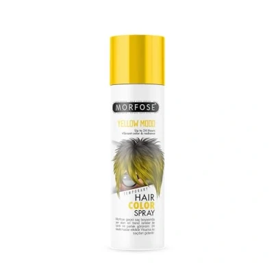 Abbildung von Morfose Temporary Hair Color Spray, 150ml Trendige und lebendige Farben mit bis zu 24 Stunden Halt, einfach durch Waschen entfernen. (Yellow Mood, 150 ml (1er Pack))