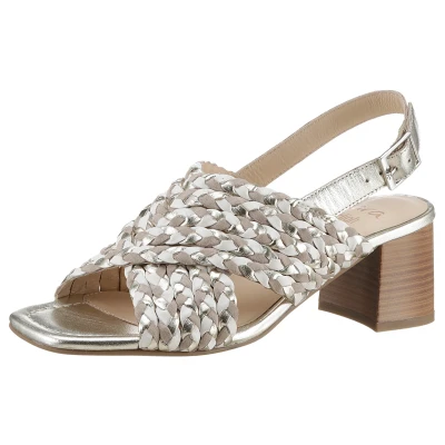 Abbildung von Ara Sandalette &quot;BRIGHTON&quot;, Sommerschuh, Sandale, Blockabsatz, in Flecht Optik, Bequemweite G