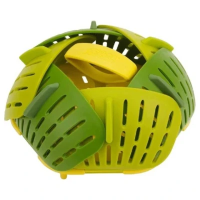 Abbildung von Joseph Bloom Folding Steamer Basket für Gemüse, kompakte Lagerung Grün