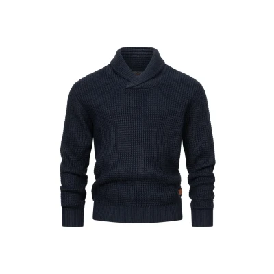 Abbildung von Indicode Jeans Brockly Strickpullover, Herren, Größe: Small, Navy