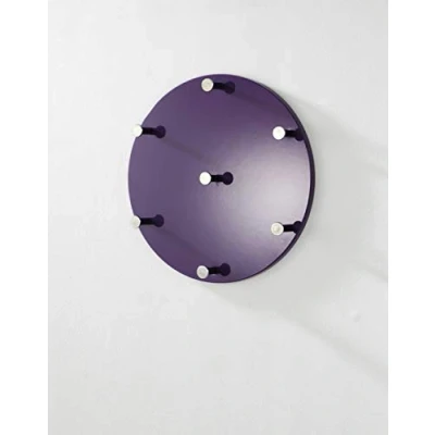 Abbildung von HAKU Möbel Wandgarderobe brombeer, Chrom, MDF, Metall Maße: T 5 cm x Ø 35 cm, Style: Modern